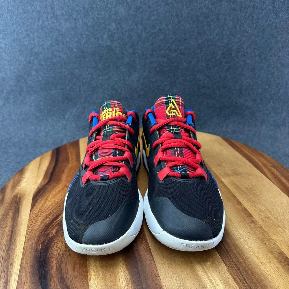 Nike Zoom Freak 1 Coming to America Black Plaid Kids Shoes Size 4Y CU1487-001